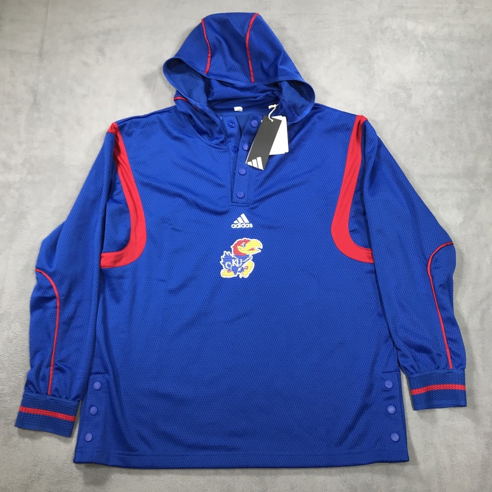 Adidas Kansas Jayhawks Team Issued Basketball Shooting Shirt HN7657 Mens Medium